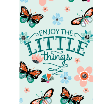 Geniet van de kleine dingen mooie poster woonkamer - TenStickers