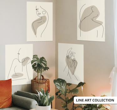 Lichaam abstracte poster - TenStickers