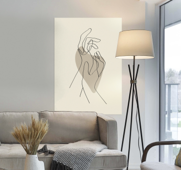 Poster abstracte kunst van handen - TenStickers