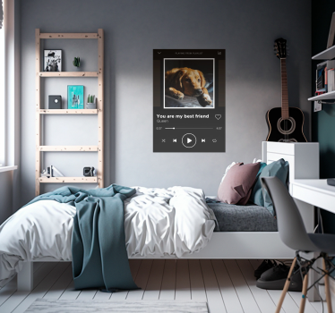 Aanpasbare muziekspeler muziek poster - TenStickers