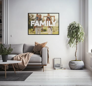 Familie poster met foto woonkamer - TenStickers