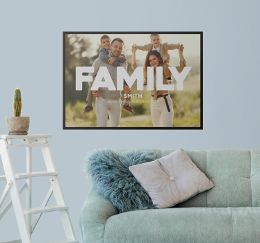 Familie poster met foto woonkamer - TenStickers