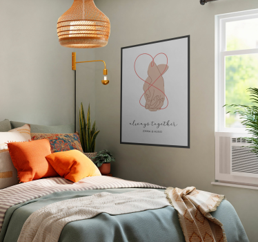 Always together poster met handen - TenStickers