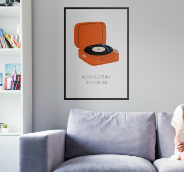 Poster this is your song platenspeler - TenStickers