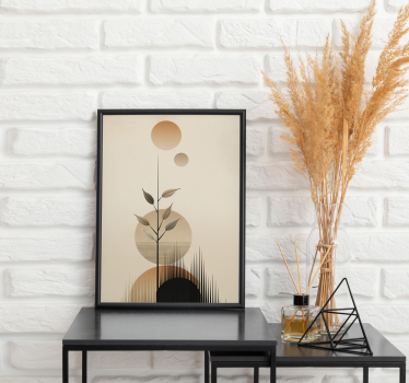 Abstracte boho-plant Minimalistische poster - TenStickers