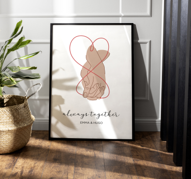 Always together poster met handen - TenStickers