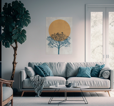 Boom en zonsopgang poster - TenStickers