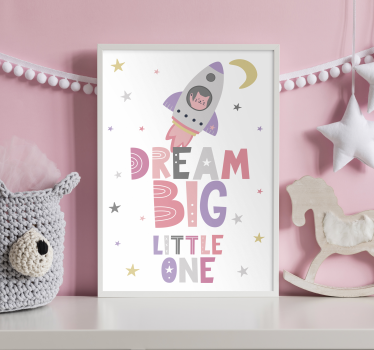 Droom groot kleintje poster kinderkamer - TenStickers
