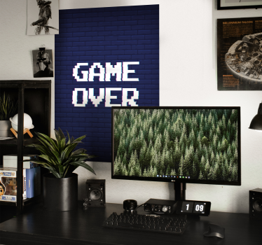 Gaming poster game over - TenStickers