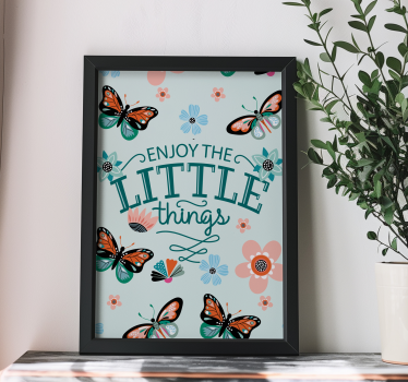 Geniet van de kleine dingen mooie poster woonkamer - TenStickers