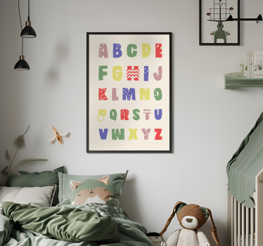 Geometrisch alfabet poster kinderkamer - TenStickers