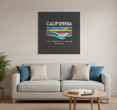 Landen poster california strandgolven - TenStickers