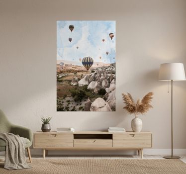 Landen poster cappadocië luchtballonnen - TenStickers