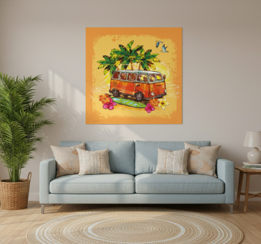 Landen poster classic surfbus - TenStickers