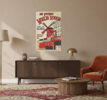 Landen poster le moulin rouge - TenStickers