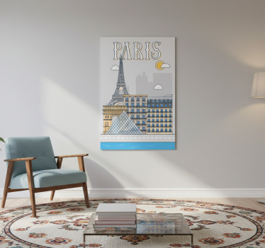 Landen poster Parijs - TenStickers