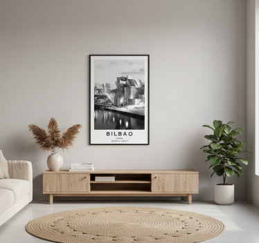 Mooie poster woonkamer bilbao foto - TenStickers