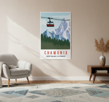 Mooie poster woonkamer chamonix berg - TenStickers
