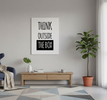 Mooie poster woonkamer denk buiten de kaders - TenStickers