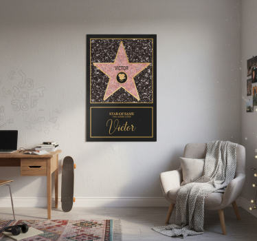 Mooie poster woonkamer gepersonaliseerde sterrenstatus - TenStickers