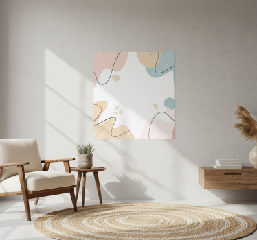 Mooie poster woonkamer in grunge wandkunst stijl - TenStickers