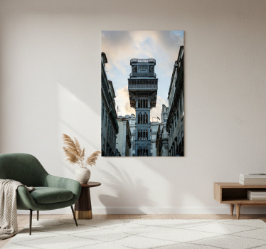 Mooie poster woonkamer lisboa lift - TenStickers