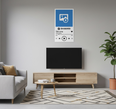 Mooie poster woonkamer met aangepaste spotify song - TenStickers