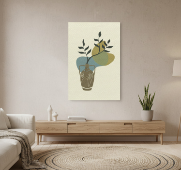 Mooie poster woonkamer japandi minimalistische natuur - TenStickers