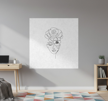 Mooie poster woonkamer minimalistische vrouw zonder gezicht - TenStickers