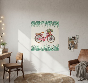 Mooie poster woonkamer rústiek vintage fiets - TenStickers