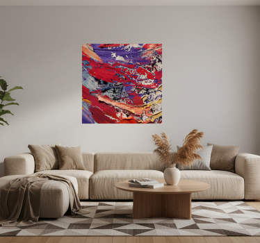Mooie poster woonkamer splash kleuren schilderij - TenStickers