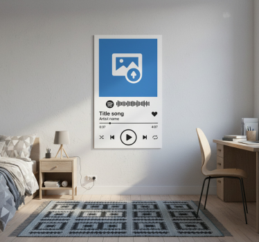 Mooie poster woonkamer spotify canvas witte achtergrond - TenStickers