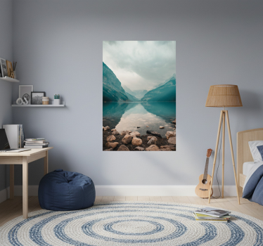 Mooie poster woonkamer vredig waterlandschap - TenStickers