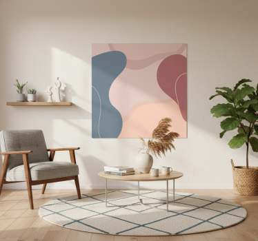 Mooie poster woonkamer zachte wandkunstkleuren - TenStickers