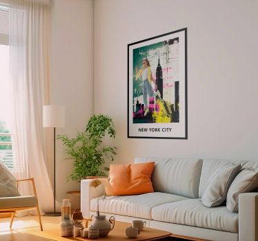 New Yorkse universiteit poster woonkamer - TenStickers