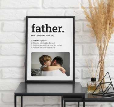 Omschrijving woord vader poster woonkamer - TenStickers
