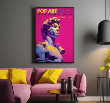 Pop-art tentoonstelling mooie poster woonkamer - TenStickers