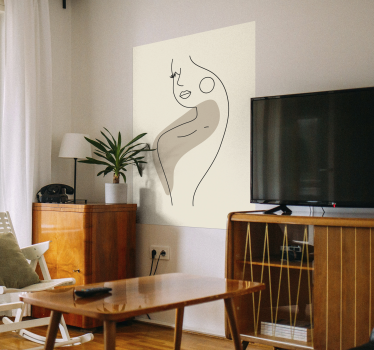 Abstract gezicht kunst poster - TenStickers