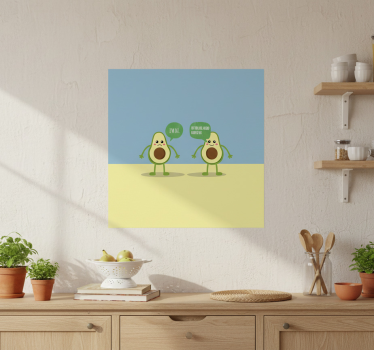 Poster keuken avocado goede vet quote - TenStickers