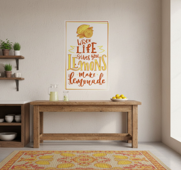 Poster keuken citroen schets quote - TenStickers
