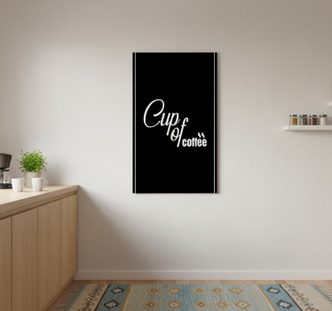 Poster keuken cup of coffee minimalistische stijl 4 - TenStickers