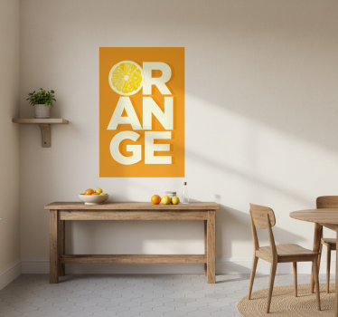 Poster keuken gesneden sinaasappel tekst - TenStickers