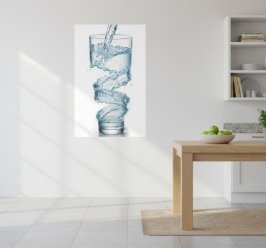 Poster keuken glas water - TenStickers