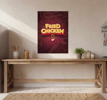 Poster keuken graffiti taco gefrituurde kip - TenStickers