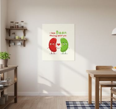 Poster keuken grappige quote met bonen - TenStickers
