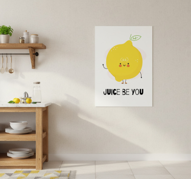 Poster keuken grappige quote met gele citroen - TenStickers