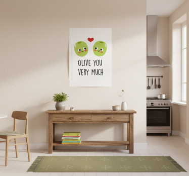 Poster keuken grappige quote met olijven - TenStickers