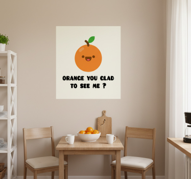 Poster keuken grappige quote met oranje - TenStickers