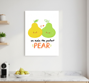 Poster keuken grappige quote met peren - TenStickers