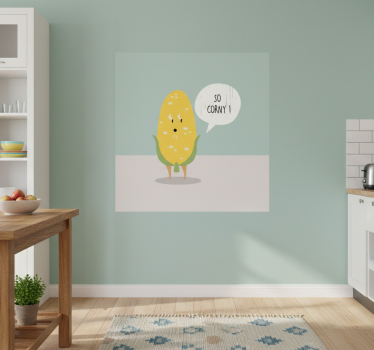 Poster keuken grappige woordspeling zo maïsachtig - TenStickers